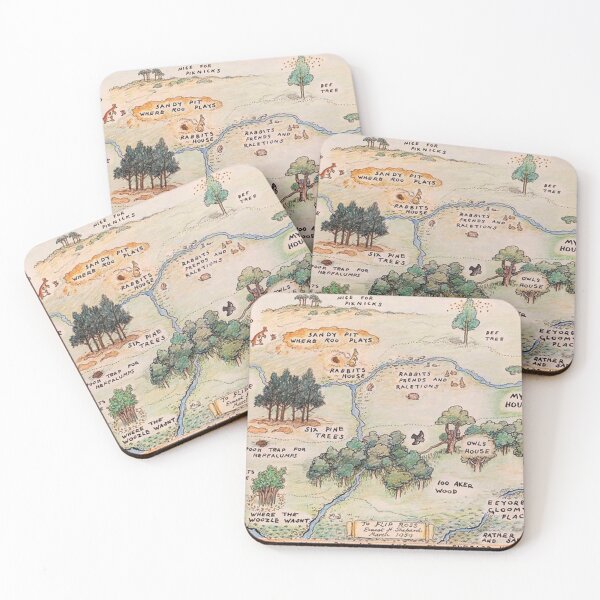 Item preview, Poster 100 Acre Wood map designed and sold by samuelBetrand.