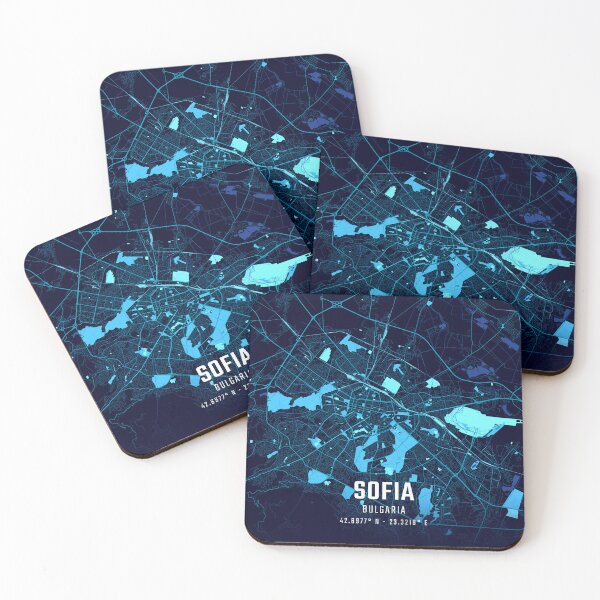 Item preview, Sofia Midnight City Map designed and sold by HomeLivingCo.
