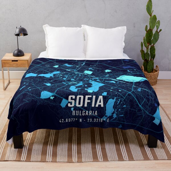 Item preview, Sofia Midnight City Map designed and sold by HomeLivingCo.