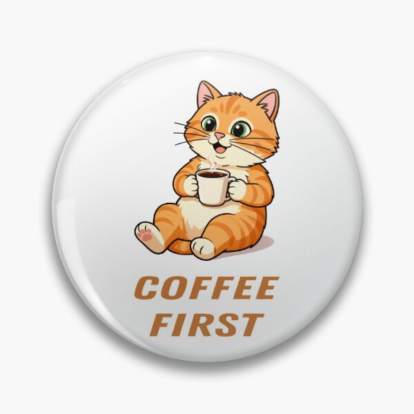 Item preview, Coffee First” — Our Ginger Cat Knows: The World Can Wait… But Your Coffee Can’t. ☕? designed and sold by SmartDesigner-.