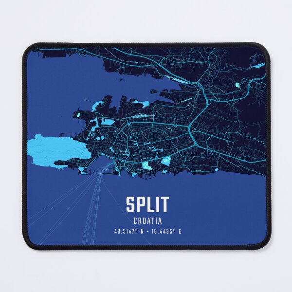 Item preview, Split Midnight City Map designed and sold by HomeLivingCo.