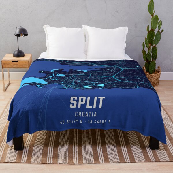 Item preview, Split Midnight City Map designed and sold by HomeLivingCo.