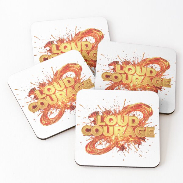 Item preview, LOUD COURAGE – Fiery Bold Typography Art (Courage & Power) designed and sold by Happyfreedom.