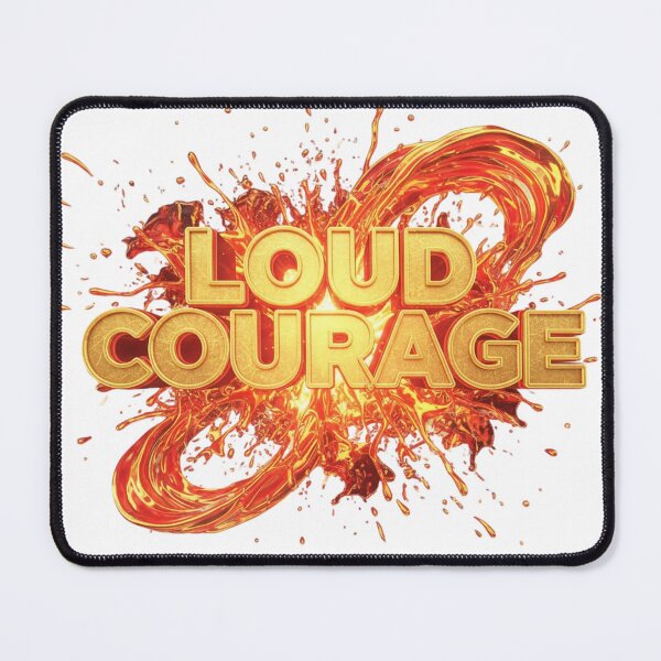Item preview, LOUD COURAGE – Fiery Bold Typography Art (Courage & Power) designed and sold by Happyfreedom.
