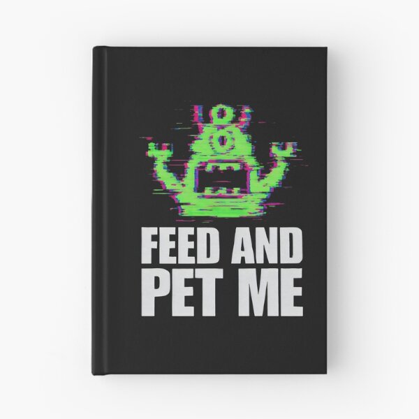 Item preview, Feed and Pet Me Pixel Monster Glitch Design designed and sold by SplashTastic.
