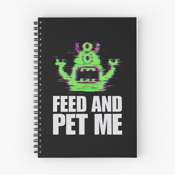 Item preview, Feed and Pet Me Pixel Monster Glitch Design designed and sold by SplashTastic.