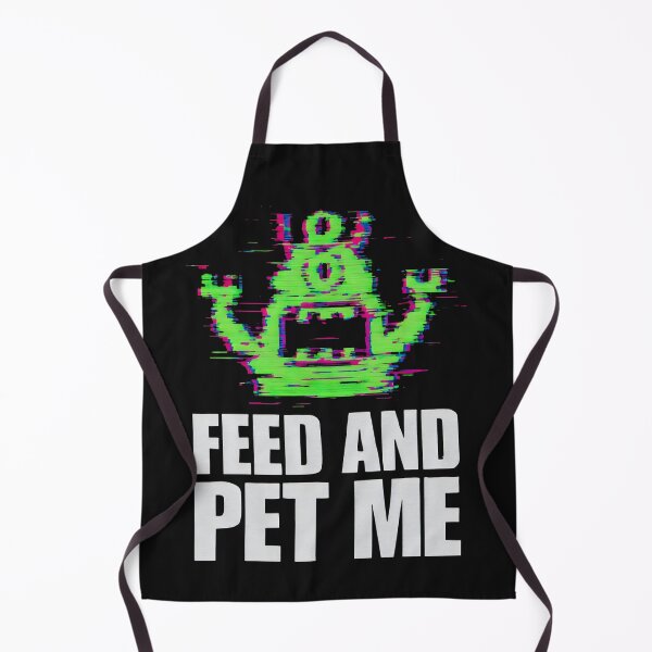 Item preview, Feed and Pet Me Pixel Monster Glitch Design designed and sold by SplashTastic.