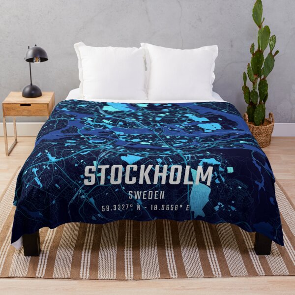 Item preview, Stockholm Midnight City Map designed and sold by HomeLivingCo.
