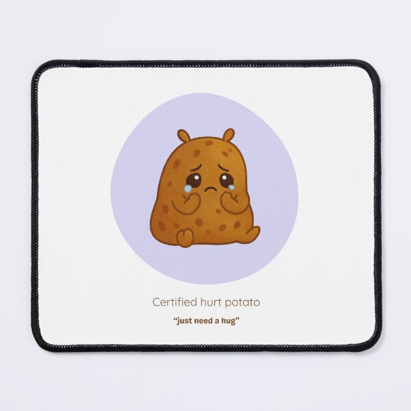 Aperçu de l'œuvre Patate Certifiée Blessée – Design de Patate Kawaii Mignonne qui Pleure créée et vendue par JA-1994.