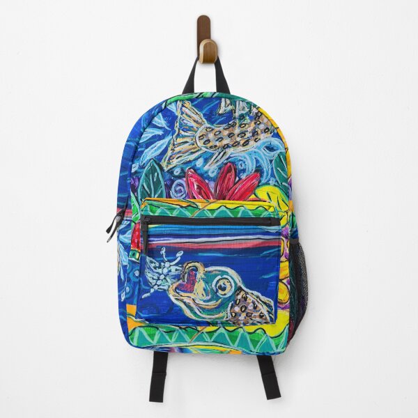 Item preview, The One That Got Away – Bright Fun Fish Jumping for an Insect | Lucky Escape Art designed and sold by Nikkiart24.redbubble.com.