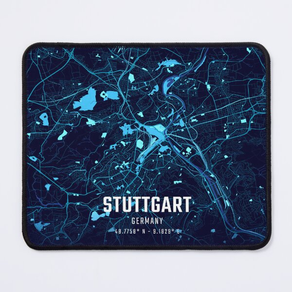 Item preview, Stuttgart Midnight City Map designed and sold by HomeLivingCo.