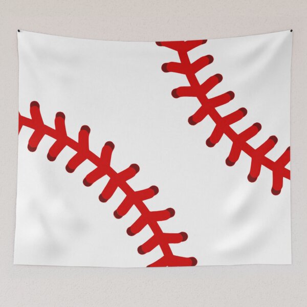 Item preview, Red Baseball Stitch Pattern - Minimalist Sports Design designed and sold by EpicSportsArt.