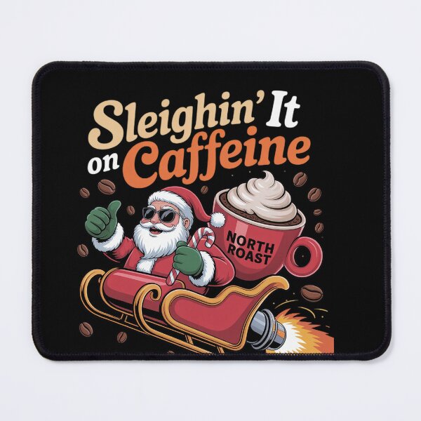 Item preview, Sleighin It on Caffeine Funny Santa Christmas Coffee designed and sold by ReadySide.