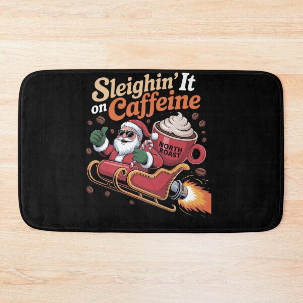 Item preview, Sleighin It on Caffeine Funny Santa Christmas Coffee designed and sold by ReadySide.