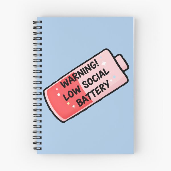 Item preview, Warning! Low Social Battery – Funny Introvert designed and sold by Chaotic Neutral.