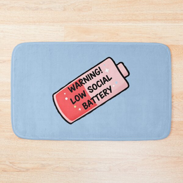 Item preview, Warning! Low Social Battery – Funny Introvert designed and sold by Chaotic Neutral.