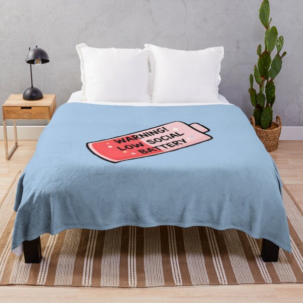 Item preview, Warning! Low Social Battery – Funny Introvert designed and sold by Chaotic Neutral.