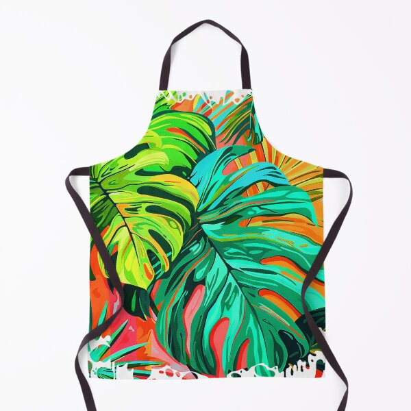 Item preview, Palm Leaves In Fern Green, Aquamarine, And Orange designed and sold by DEC02.