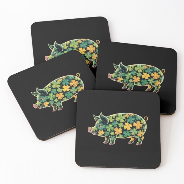 Item preview, Pig Irish Lucky Green Shamrock Clover - St Patricks Day designed and sold by ValerieRodrigue.