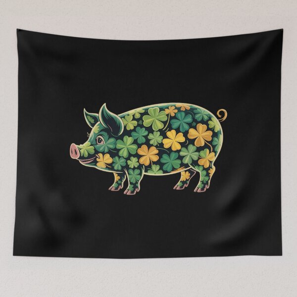 Item preview, Pig Irish Lucky Green Shamrock Clover - St Patricks Day designed and sold by ValerieRodrigue.