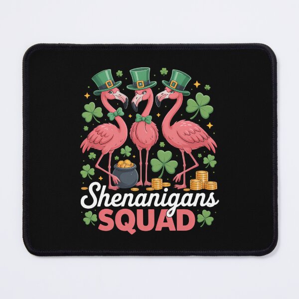 Item preview, Shenanigan Squad Irish Flamingo St Patrick's Day designed and sold by ValerieRodrigue.