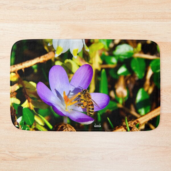 Item preview, Honeybee in a flower calyx – Lovable & Delicate / Swiss Artwork Photography designed and sold by Raphael Wolf.