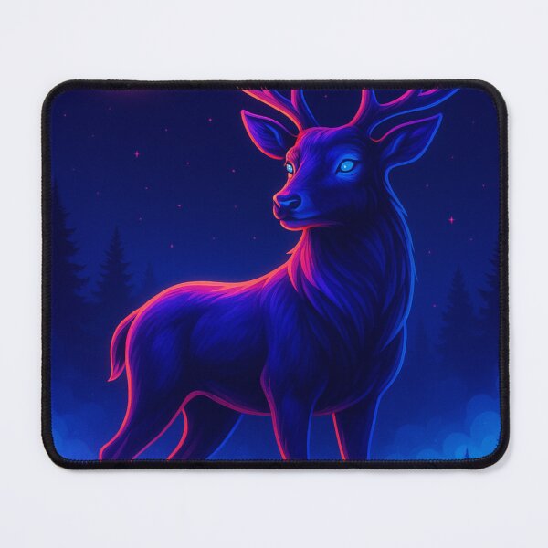 Item preview, Neon Deer – Vaporwave Glowing Wildlife Art designed and sold by GolabMagic.