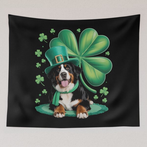 Item preview, St. Patrick's Day Bernese Mountain Dog Lovers Shamrock designed and sold by ValerieRodrigue.