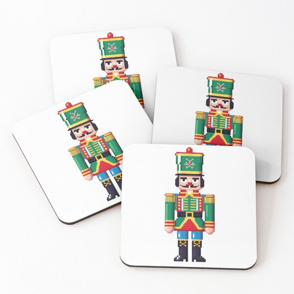 Item preview, Cute Pixel Nutcracker Soldier in Festive Uniform designed and sold by BankMano.