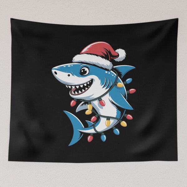 Item preview, Santa Shark Christmas Lights Sharkmas Tree Xmas Boys Men designed and sold by marcusry.