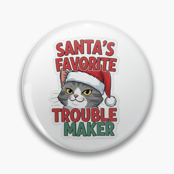 Item preview, Santa’s Favorite Trouble Maker Cat – Funny Christmas Cat Sticker designed and sold by Mido-artister.