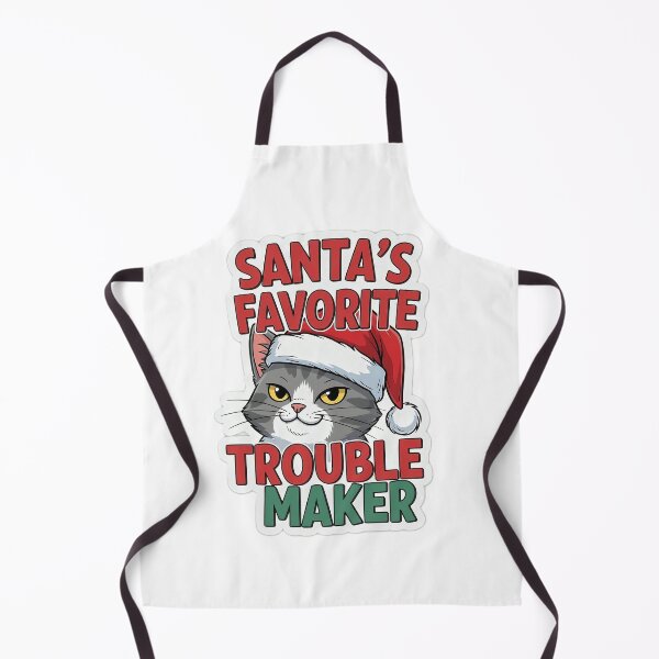 Item preview, Santa’s Favorite Trouble Maker Cat – Funny Christmas Cat Sticker designed and sold by Mido-artister.