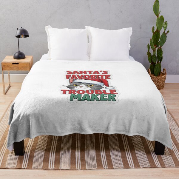 Item preview, Santa’s Favorite Trouble Maker Cat – Funny Christmas Cat Sticker designed and sold by Mido-artister.