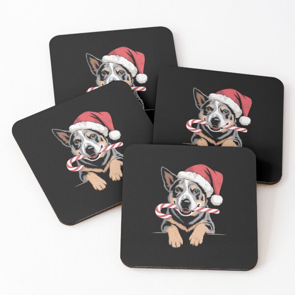 Item preview, Santa Hat Red Blue Heeler Australian Cattle Dog Christmas designed and sold by VasilisLamArt.