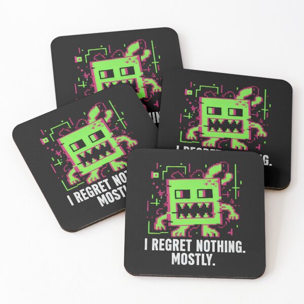 Item preview, I Regret Nothing Mostly Pixel Monster Glitch Design designed and sold by SplashTastic.