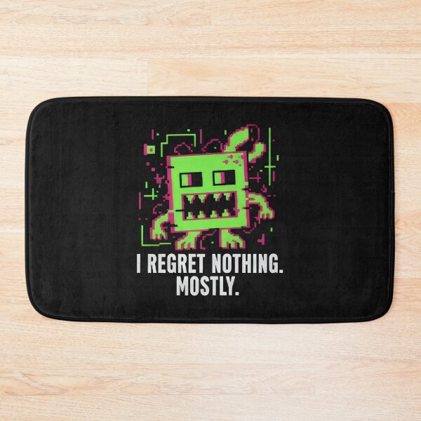 Item preview, I Regret Nothing Mostly Pixel Monster Glitch Design designed and sold by SplashTastic.