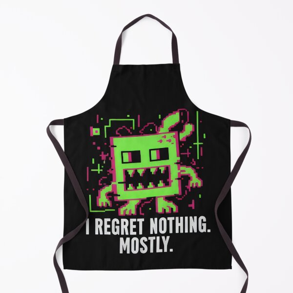 Item preview, I Regret Nothing Mostly Pixel Monster Glitch Design designed and sold by SplashTastic.