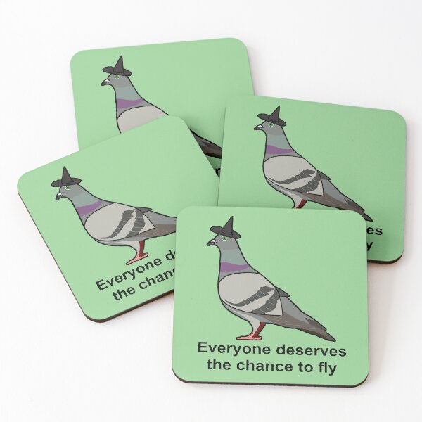 Item preview, Wicked Everyone Deserves the Chance to Fly Pigeon designed and sold by fujimocha.