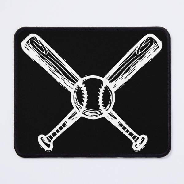 Item preview, Crossed Baseball Bats and Ball Graphic - Black and White Hand-Drawn Sports Logo - Grunge Style Baseball Tee designed and sold by EpicSportsArt.