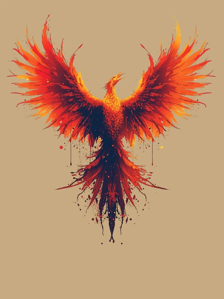 Thumbnail 6 of 6, Premium Oversized Sweatshirt, Phoenix Rising From Ink Splashes designed and sold by Don'R.