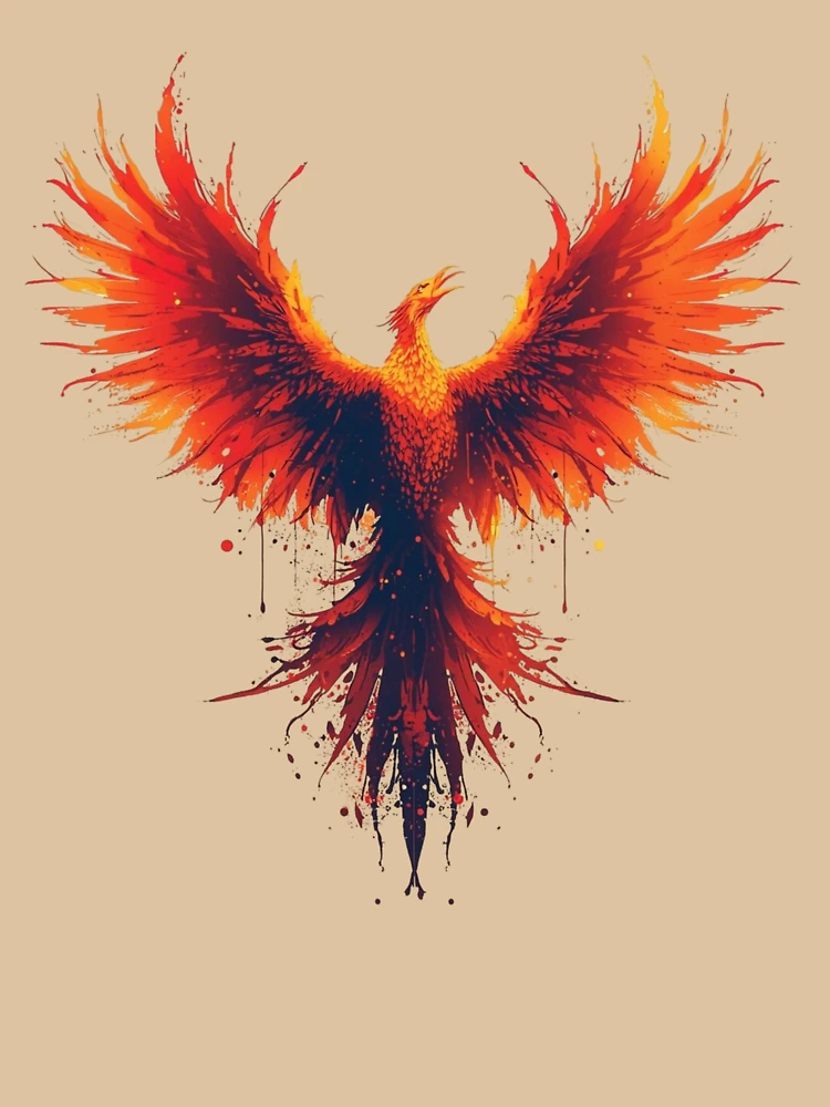 Thumbnail 6 of 6, Pullover Hoodie, Phoenix Rising From Ink Splashes designed and sold by Don'R.