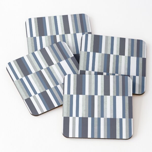 Item preview, Ocean Geometry - Modern Nautical Stripes in Blau Navy Gray designed and sold by Petra Lang.