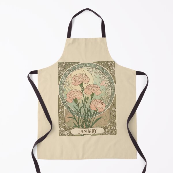 Item preview, January Birth Flower Carnation Flowers Art Nouveau Style designed and sold by taiche.