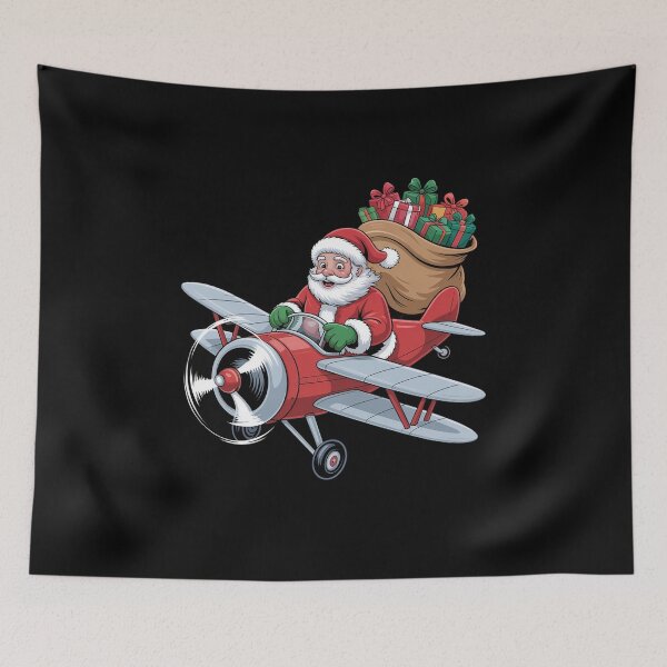Item preview, Santa Claus Flying Airplane Christmas Pajama Toddler Kids designed and sold by VasilisLamArt.