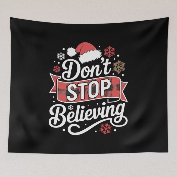 Item preview, Santa Claus Don't Stop Believing Christmas Letter Print designed and sold by khorbiasieno.