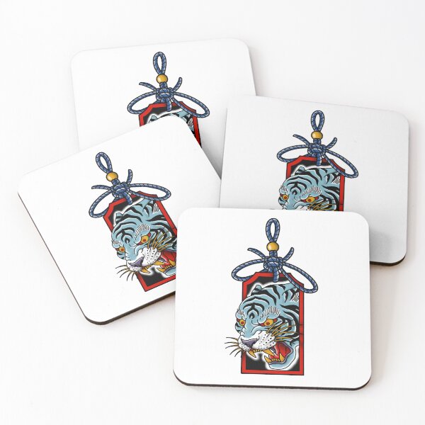Item preview, Blue Tiger Amulet – Traditional Tattoo Style designed and sold by Krisu444.