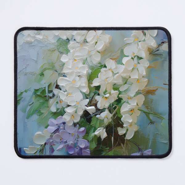 Item preview, Lilac Hues And White Floral Impasto-Style Art designed and sold by DEC02.