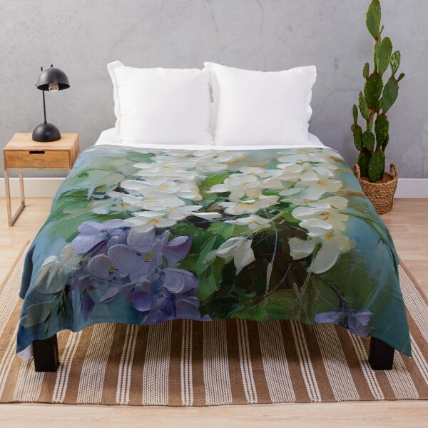 Item preview, Lilac Hues And White Floral Impasto-Style Art designed and sold by DEC02.