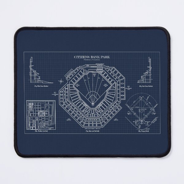 Item preview, Citizens Bank Park (Navy Blueprint) designed and sold by BGALAXY.