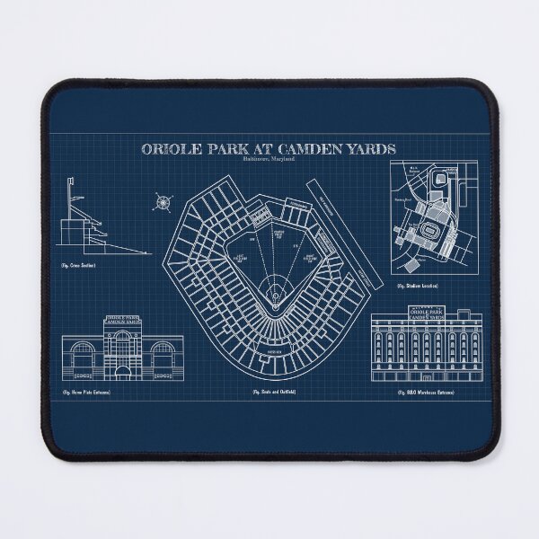 Item preview, Oriole Park At Camden Yards (Navy Blueprint) designed and sold by BGALAXY.